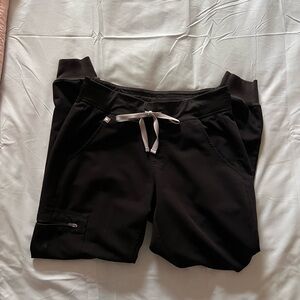 FIGS Black Jogger Pants with Drawstring